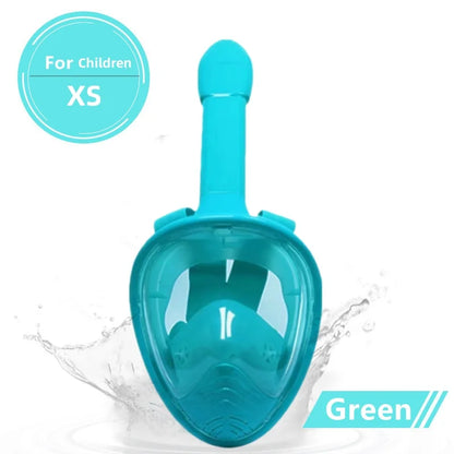 Full Face Anti-Fog Scuba Diving Mask for Adults & Kids - Safe, Waterproof Snorkeling Equipment