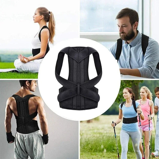 Adjustable Breathable Polyester Posture Corrector for Pain Relief - Universal Fit for All Body Types