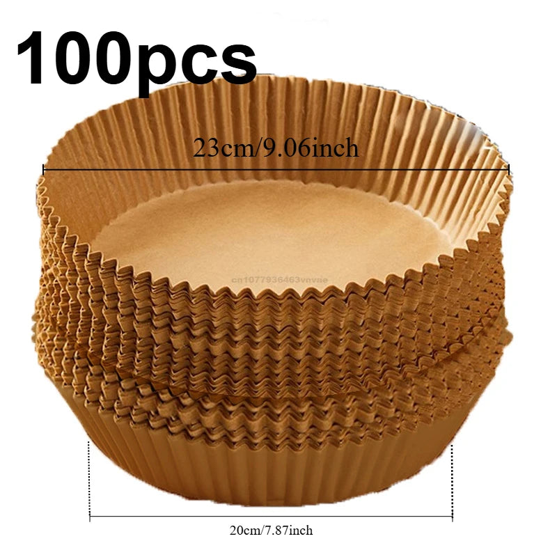 20cm Air Fryer Parchment Paper Liners for Baking, Cooking & Pastry - Disposable Oven Accessories