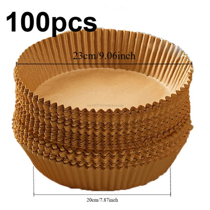 20cm Air Fryer Parchment Paper Liners for Baking, Cooking & Pastry - Disposable Oven Accessories