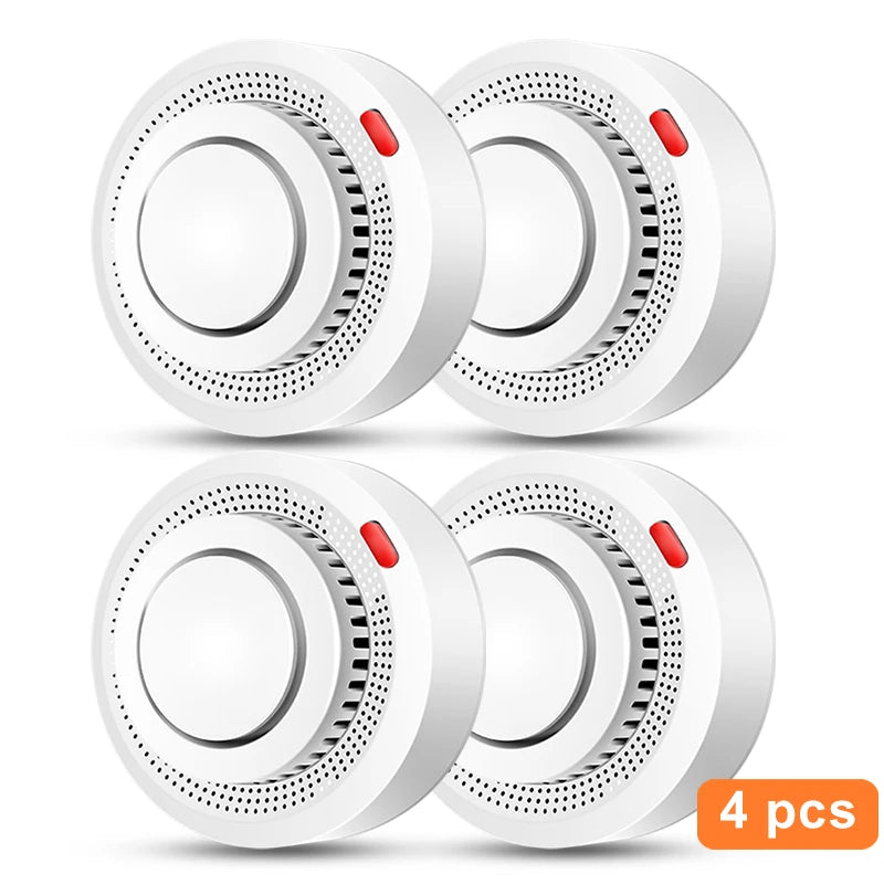 Tuya Smart WiFi Smoke Detector for Home Safety - 85dB Alarm, Smartlife APP Control, Fire Protection System