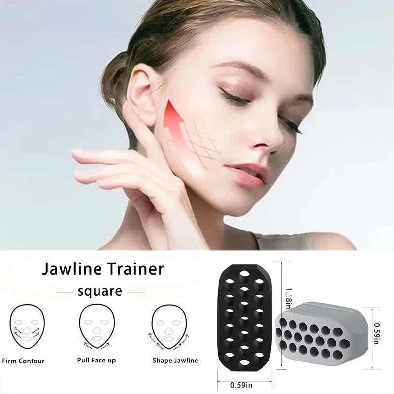 Silicone Jaw Exerciser for Jawline Toning & Double Chin Reduction - Facial Fitness Tool for All Ages