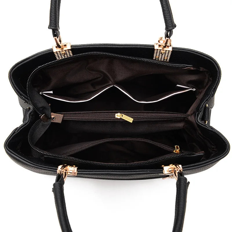 Yogodlns Elegant Messenger Bag for Women - Floral Pendant Office Tote & Crossbody Shoulder Handbag