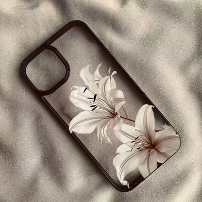 BrandName Shockproof iPhone Case - Vintage Floral Design for iPhone 16/17 Pro Max, 15, 14, 13, 12, 11, SE, 7, 8 Plus