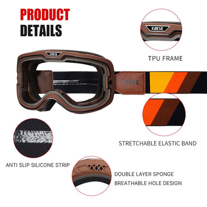UV 400 Motorcycle Riding Glasses - Photochromic Sports Goggles for Motocross, Skating, Windproof & Dustproof Protection
