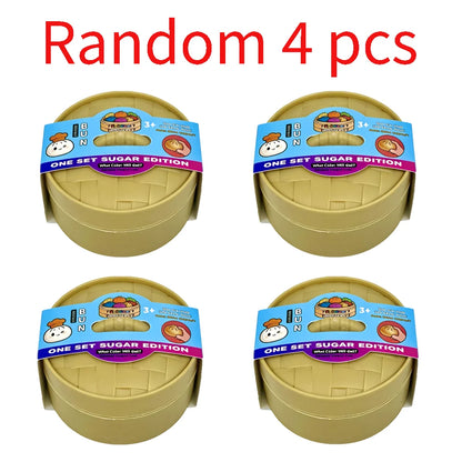 Colorful Simulated Steamed Bun Squeeze Toy - 1-6pcs Blind Box for Stress Relief & Sensory Play