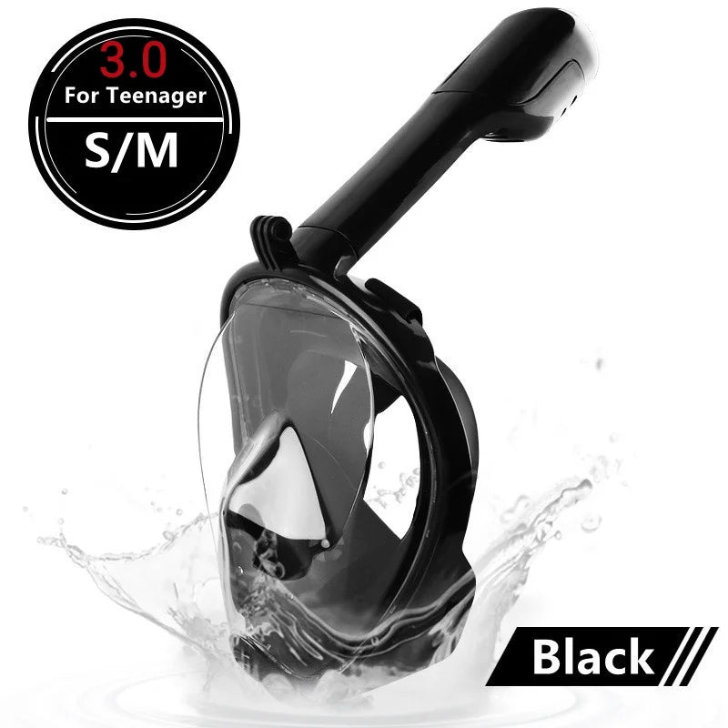 Full Face Anti-Fog Scuba Diving Mask for Adults & Kids - Safe, Waterproof Snorkeling Equipment
