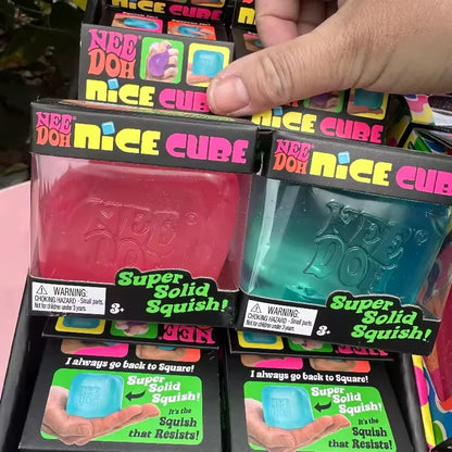 Needoh Nice Cube - Sensory Stress Reliever Fidget Tool for Adults & Kids - Anxiety & Focus Aid for Desk Use