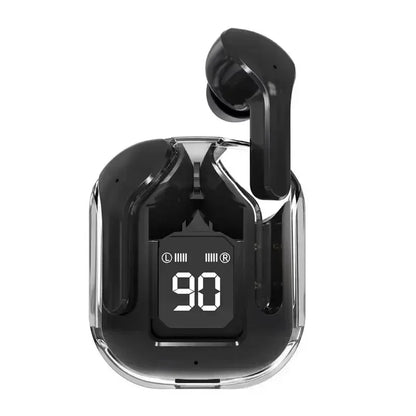 T2 TWS Bluetooth Earbuds with Digital Display - Transparent ENC Headphones for Smartphones, Stereo Sound