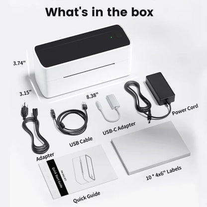 Phomemo 241 Wireless Bluetooth Label Printer for iPhone, Android, Mac & Windows - 108mm Thermal Shipping Labels
