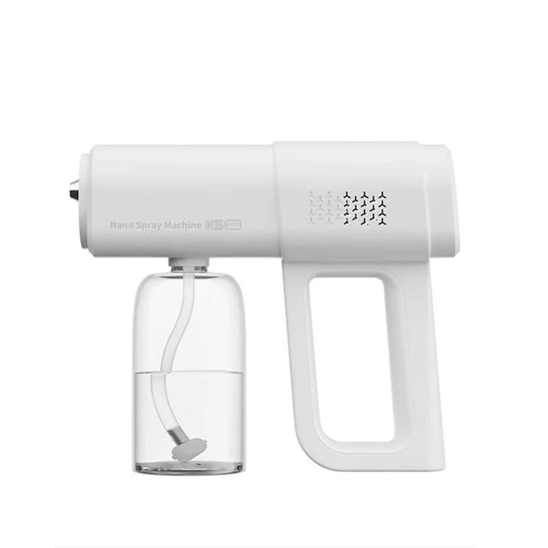 280Ml Electric Nano Spray Bottle for Barbers - USB Rechargeable Blue Light Steam Gun for Hair and Garden Use
