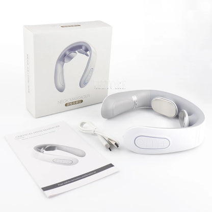 Pulse Neck Massager for Cervical Pain Relief – Smart Electric EMS TENS Therapy for Muscle Relaxation and Kneading