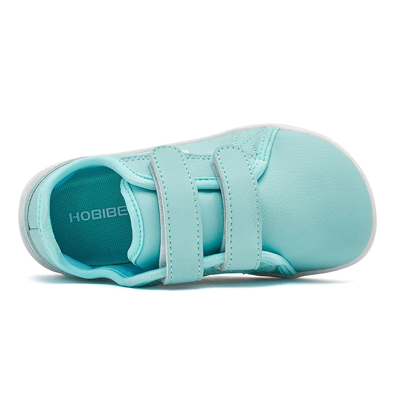 HOBIBEAR Kids Minimalist Barefoot Sneakers - Lightweight Hook Loop Wide Toe Shoes for Little and Big Kids