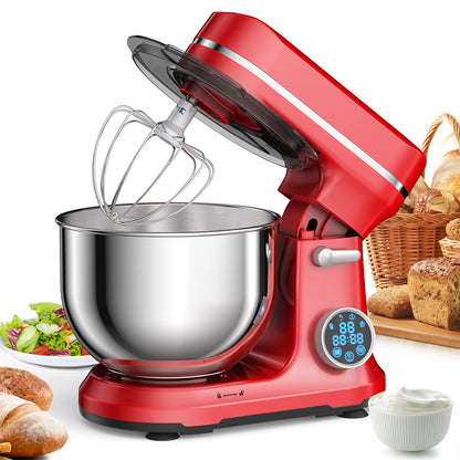 BioloMix 1200W Food Mixer with 11 Speeds, Digital OLED Screen, Dough Hook & Whisk for Baking Enthusiasts