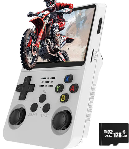 R36S Portable Retro Game Console for Kids - 3.5" ARKOS Handheld Gaming with Single Card