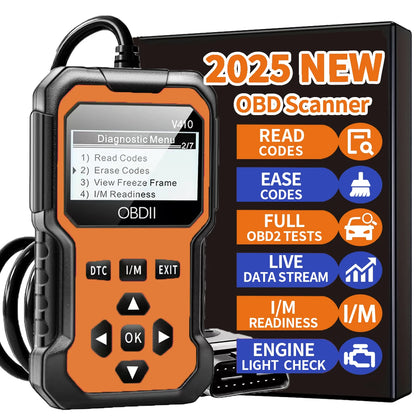 OBD2 Car Diagnostic Scanner for All OBD II Vehicles Since 1996 - Engine Fault Code Reader & Code Diagnosis Tool
