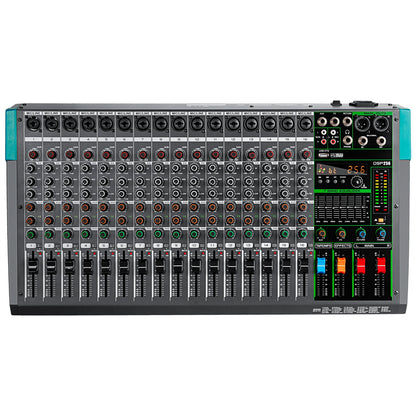 16-Channel USB Audio Mixer for DJs & Musicians with 48V Phantom Power and 256 DSP Effects - Depusheng MG16