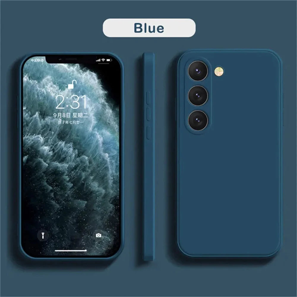 Luxury Liquid Silicone Case for Samsung Galaxy S25, S24, S20, S21, S22, S23, Note 20, A71, A52, A51, A41