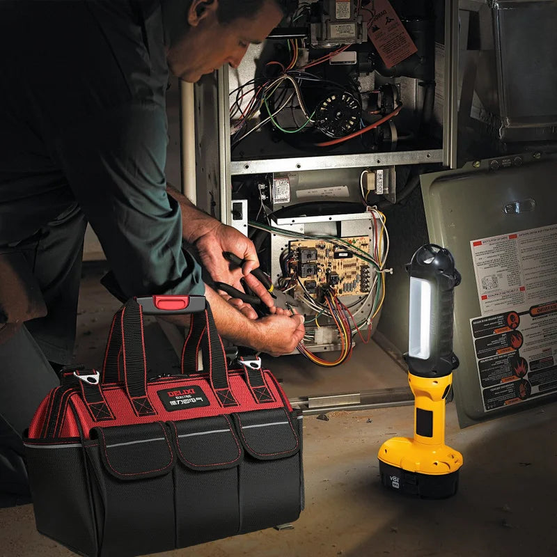 DELIXI Electric Tool Bag - Waterproof Storage for Electricians, Carpenters, Mechanics & Homeowners