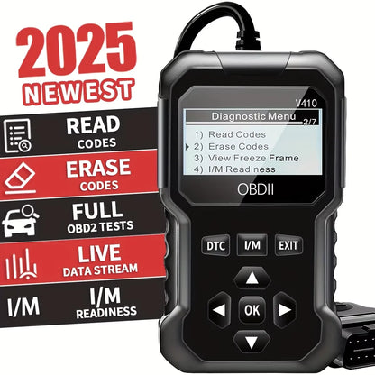 OBD2 Scanner for DIY Mechanics | Fast Fault Code Reader & Voltage Check | Full System Diagnosis in 10 Seconds