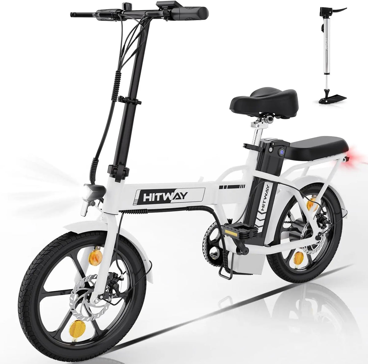 HITWAY Foldable Electric City Bike - 36V Lithium Battery, 35-70km Range, Perfect for Urban Commuters