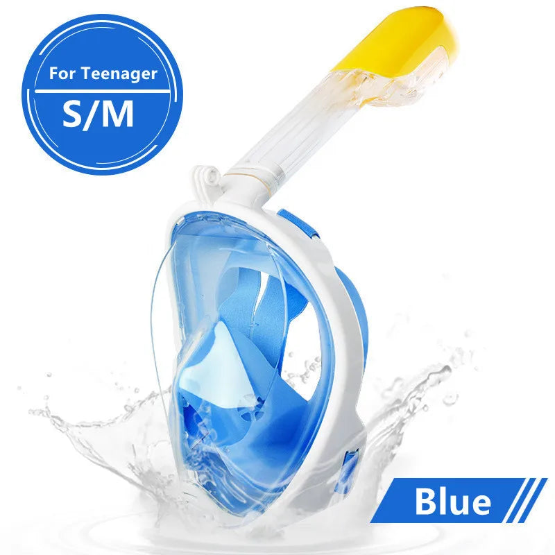 Full Face Anti-Fog Scuba Diving Mask for Adults & Kids - Safe, Waterproof Snorkeling Equipment
