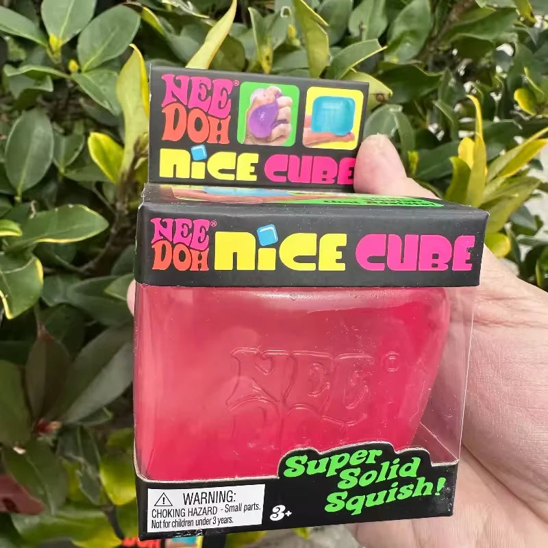 Needoh Nice Cube - Sensory Stress Reliever Fidget Tool for Adults & Kids - Anxiety & Focus Aid for Desk Use