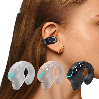 Wireless Bluetooth Bone Conduction Earphones for Sports - Noise Cancelling Headset with Mic