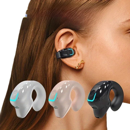 Wireless Bluetooth Bone Conduction Earphones for Sports - Noise Cancelling Headset with Mic