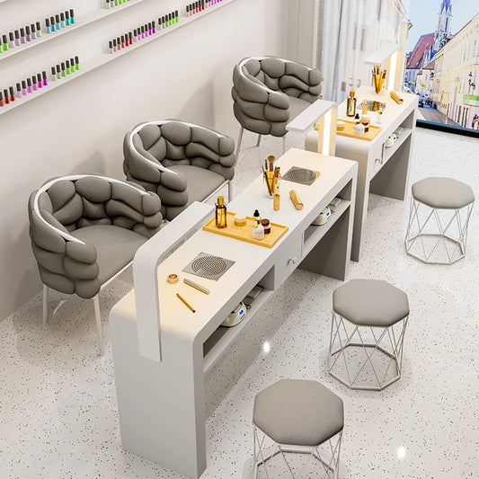Professional Portable Manicure Table by [Brand Name] - Elevate Your Salon Experience with Aesthetic Nail Design Furniture