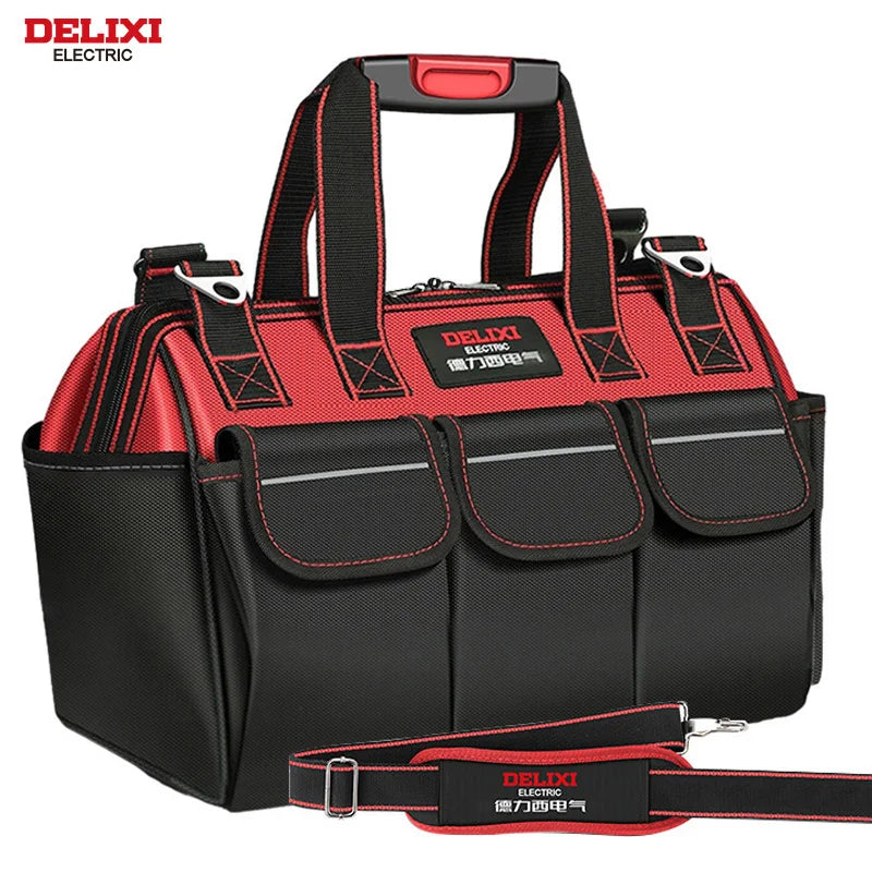 DELIXI Electric Tool Bag - Waterproof Storage for Electricians, Carpenters, Mechanics & Homeowners