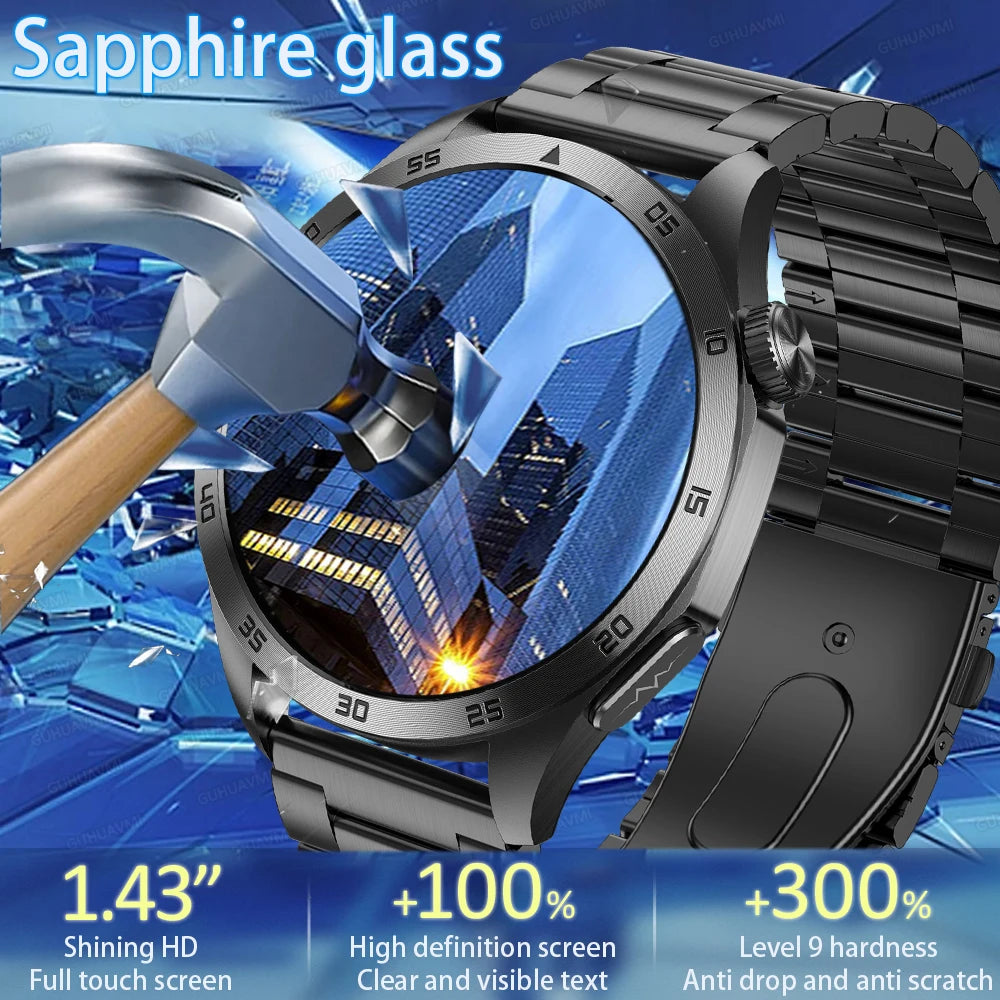 2025 Smartwatch for Men - ECG, PPG, Blood Pressure, Uric Acid & Lipid Monitoring with Bluetooth Call Function