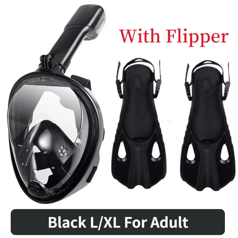 Full Face Anti-Fog Scuba Diving Mask for Adults & Kids - Safe, Waterproof Snorkeling Equipment