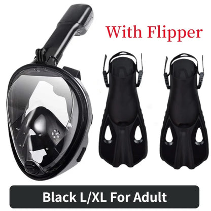 Full Face Anti-Fog Scuba Diving Mask for Adults & Kids - Safe, Waterproof Snorkeling Equipment