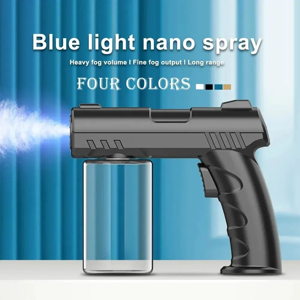 280Ml Electric Nano Spray Bottle for Barbers - USB Rechargeable Blue Light Steam Gun for Hair and Garden Use