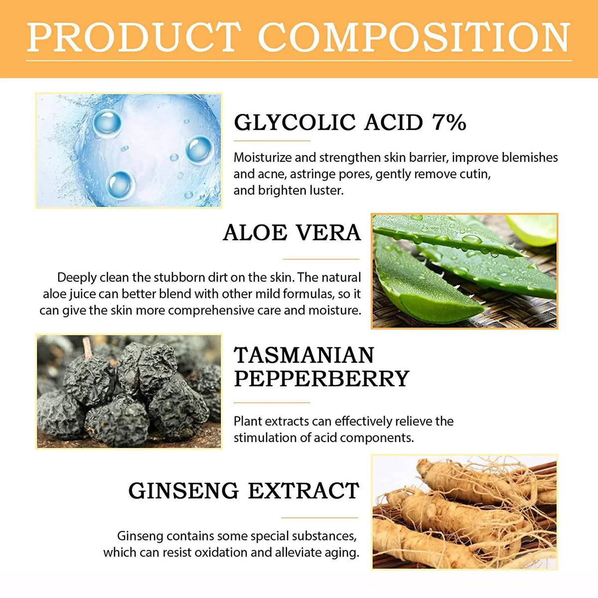 Glycolic Acid 7% Toning Solution - 100ml Acne Treatment & Skin Moisturizer for Radiant, Rejuvenated Skin