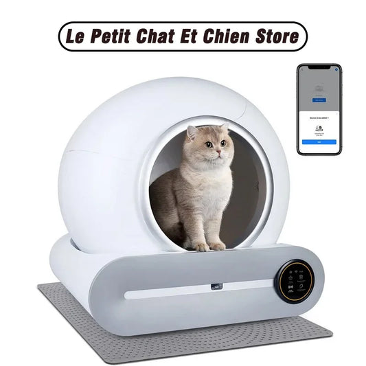Tonepie Smart Cat Litter Box - Self-Cleaning, App-Controlled, 65L with Ionic Deodorizer for Hassle-Free Pet Care