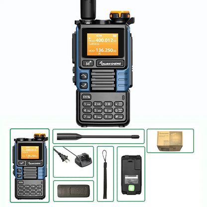Quansheng UV-K5 Air Band Radio - 5W UHF VHF Intercom with Type C Charging, NOAA & DTMF FM Scrambler for Adventurers