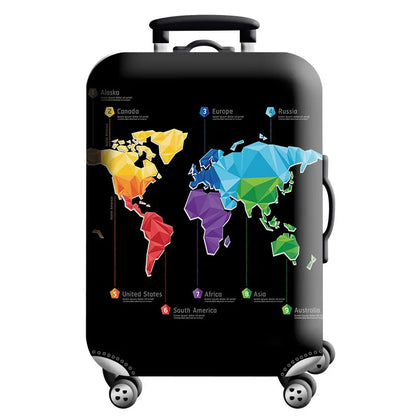 Luggage Cover for 18-32 Inch Suitcases - Stretch Fabric Baggage Protector & Dust Case Travel Organizer