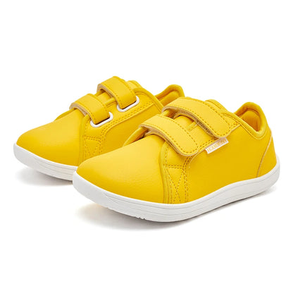HOBIBEAR Kids Minimalist Barefoot Sneakers - Lightweight Hook Loop Wide Toe Shoes for Little and Big Kids