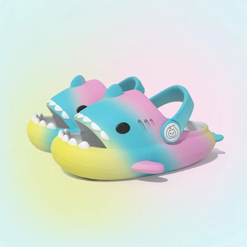 Kids Shark Slippers - Non-slip Cartoon Sandals for Boys & Girls - Comfortable Home & Beach Slides