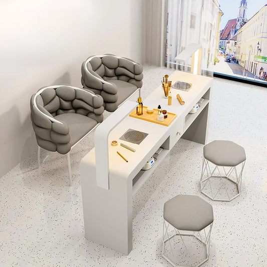 Professional Portable Manicure Table by [Brand Name] - Elevate Your Salon Experience with Aesthetic Nail Design Furniture