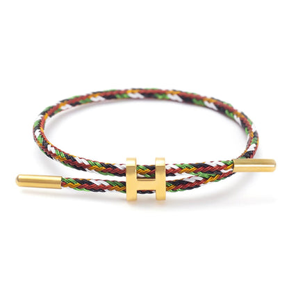 Luxury Waterproof Adjustable Wire Rope Bracelet for Couples - Stainless Steel Bangle Jewelry for Men & Women