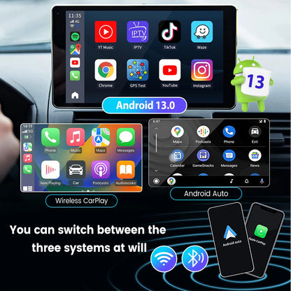 Android 13 CarlinKit AI TV Box for Wireless CarPlay & Android Auto - 8-Core, Split Screen, 64G/128G for Netflix & YouTube