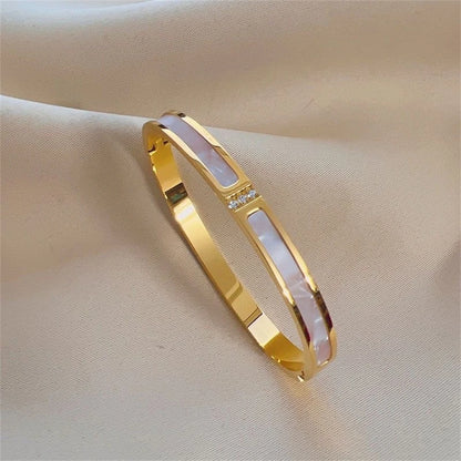 ZAKOL Sparkling Zirconia Stainless Steel Bracelet Set for Women - Stackable Bangles Fashion Jewelry Gift
