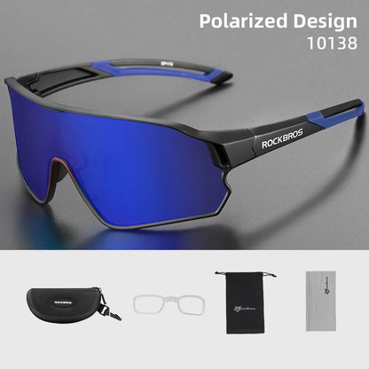 ROCKBROS UV400 Polarized Sports Sunglasses for Cycling, Hiking, Golf & Outdoor Activities