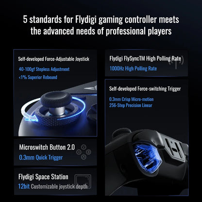 Flydigi Vader 4 Pro Wireless Game Controller for PC, Switch, Mobile, and TV - Vibrate Trigger, 1000Hz Performance