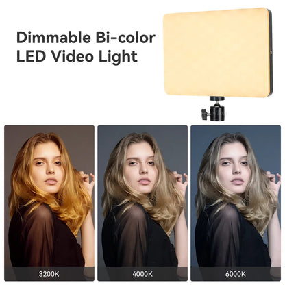 8/12 Inch LED Video Light Kit for YouTube Live Streaming and Photography with Tripod Stand