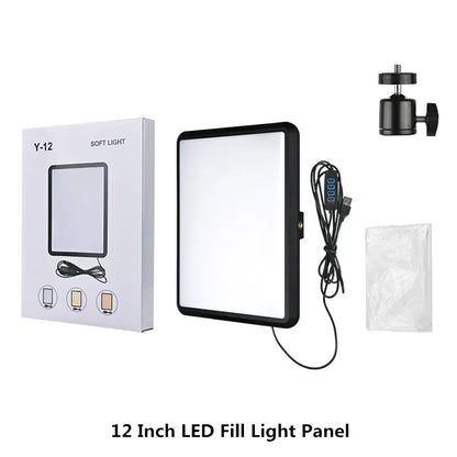 8/12 Inch LED Video Light Kit for YouTube Live Streaming and Photography with Tripod Stand
