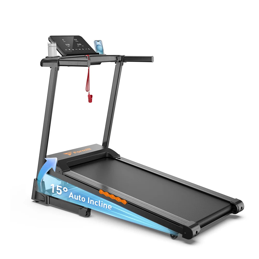 Formill Foldable Treadmill for Home Fitness – Low Noise, Incline & Handrail Options | EU Warehouse